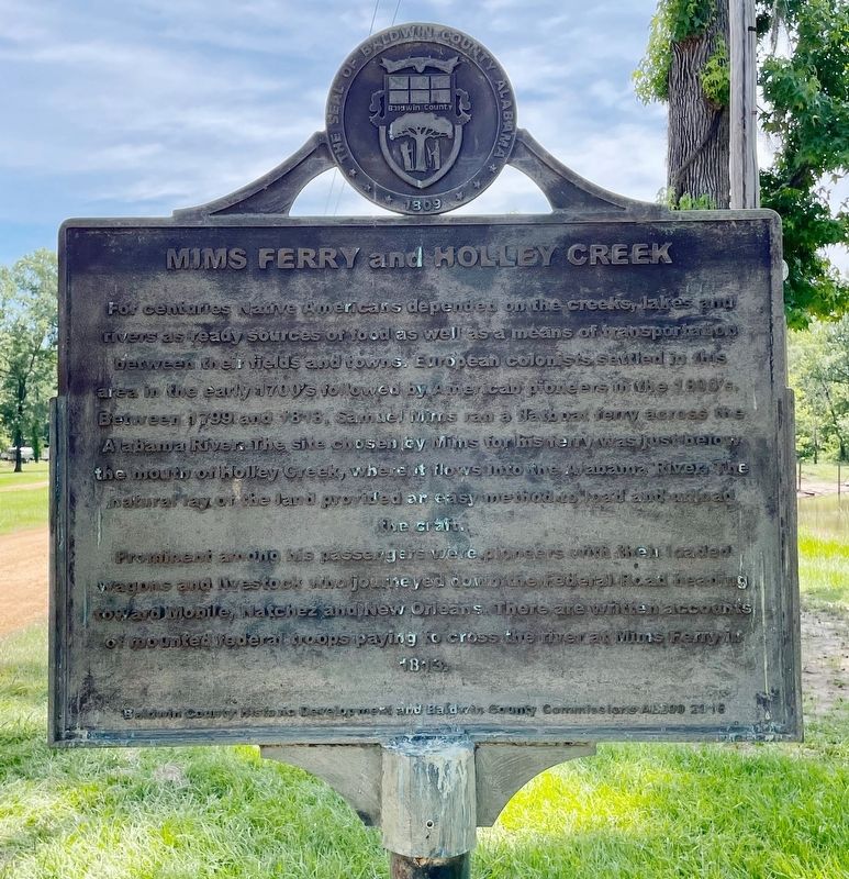 Mims Ferry and Holley Creek Marker image. Click for full size.