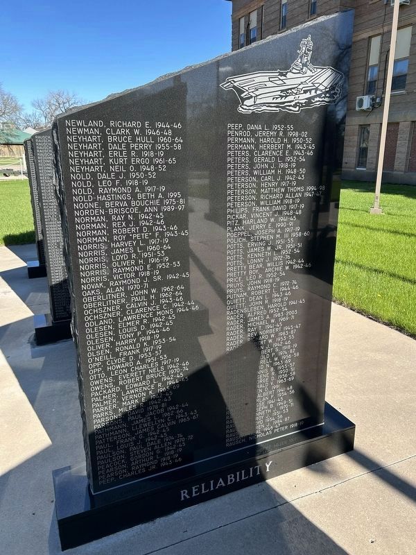 Potter County, South Dakota Veteran's Memorial, Side Panel 10. Click for full size. Potter County, South Dakota Veteran's Memorial, Side Panel 10 image. Click for full size.