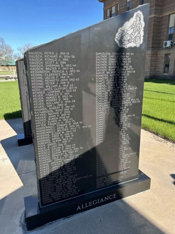 Potter County, South Dakota Veteran's Memorial, Side Panel 11. Click for full size. Potter County, South Dakota Veteran's Memorial, Side Panel 11 image. Click for full size.
