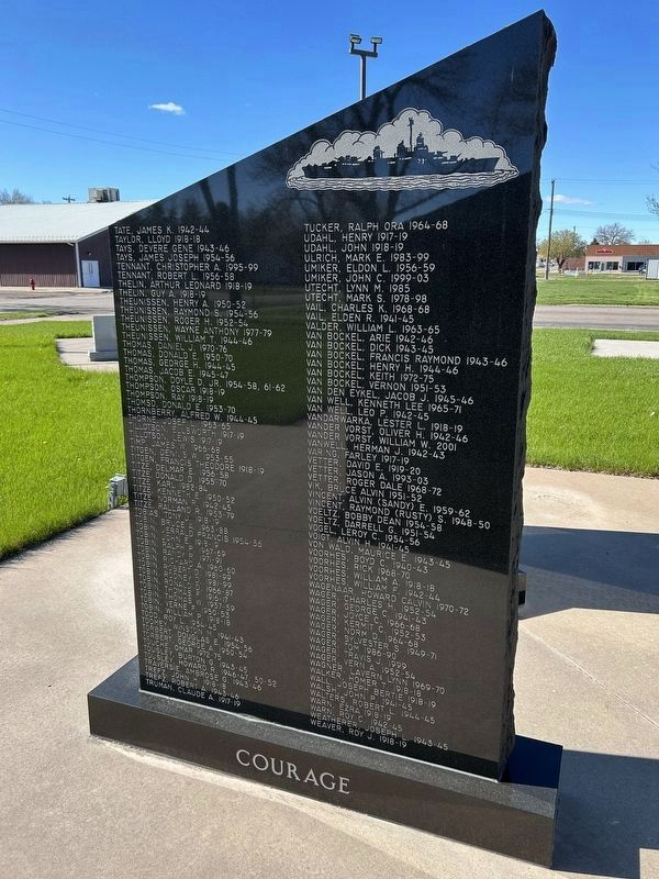 Potter County, South Dakota Veteran's Memorial, Side Panel 13. Click for full size. Potter County, South Dakota Veteran's Memorial, Side Panel 13 image. Click for full size.