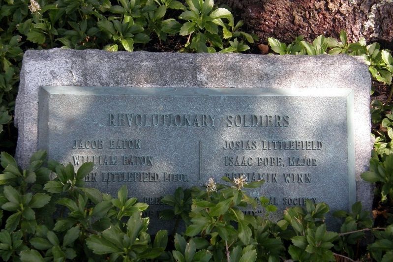 Revolutionary War Soldiers plaque. Click for full size. Revolutionary War Soldiers plaque image. Click for full size.