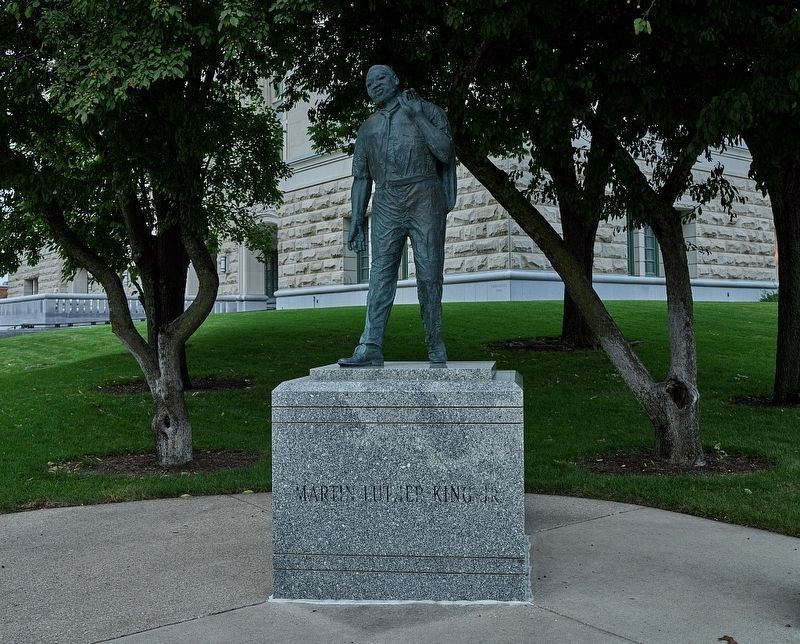 Geraldine McCullough's MLK statue in Springfield, Illinois. Click for full size. Geraldine McCullough's MLK statue in Springfield, Illinois image. Click for full size.