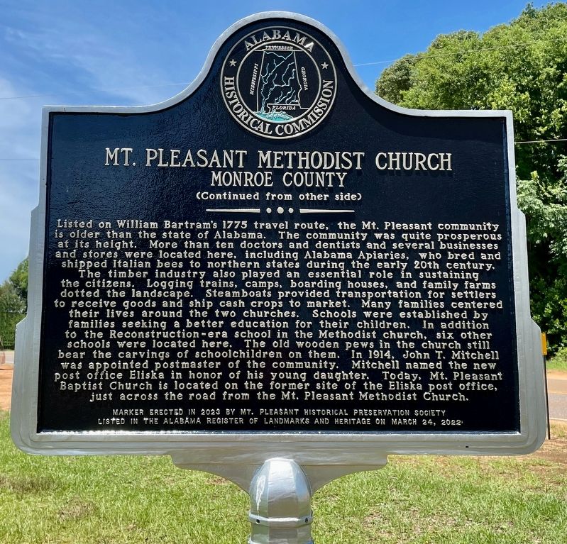 Mt. Pleasant Methodist Church Marker. Click for full size. Mt. Pleasant Methodist Church Marker image. Click for full size.
