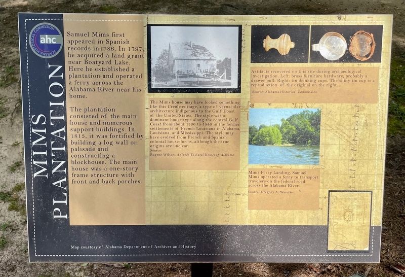 Mims Plantation Marker. Click for full size. Mims Plantation Marker image. Click for full size.