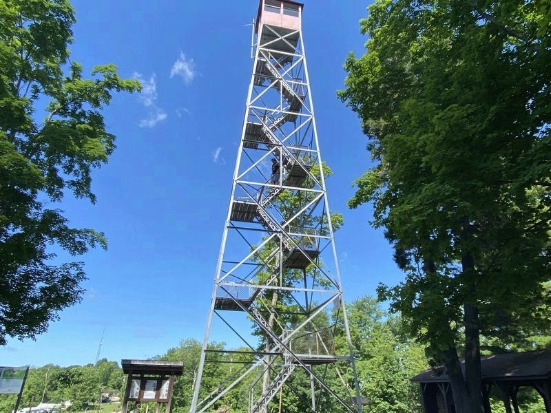 Scioto Trail Fire Tower Marker. Click for full size. Scioto Trail Fire Tower Marker image. Click for full size.