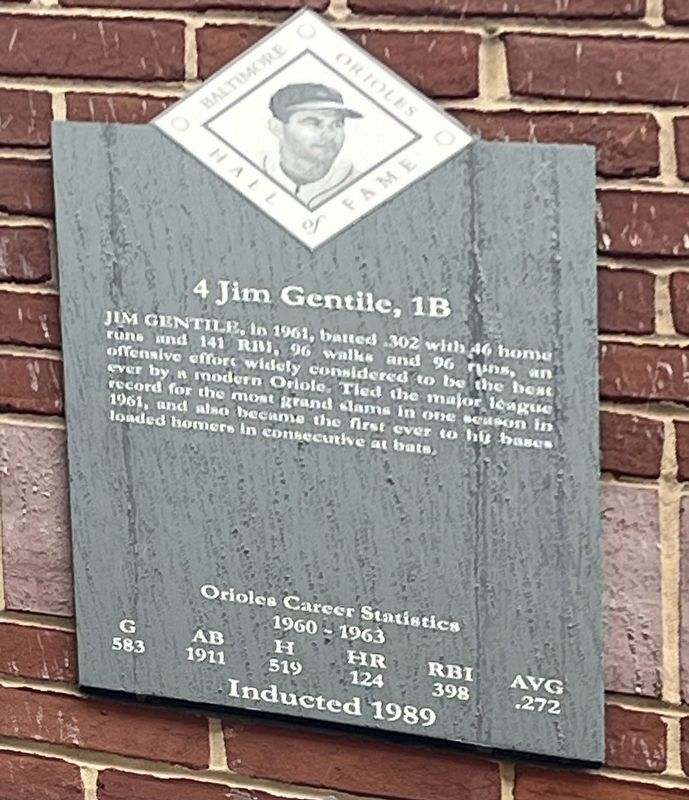 4 Jim Gentile, 1B Marker image. Click for full size.