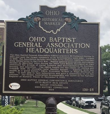 Ohio Baptist General Association Headquarters Marker. Click for full size. Ohio Baptist General Association Headquarters Marker image. Click for full size.