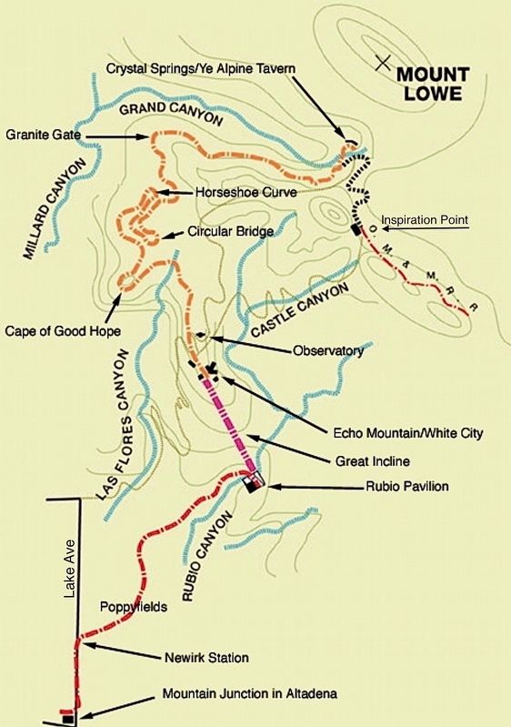 Mount Lowe Railway Map. Click for full size. Mount Lowe Railway Map image. Click for full size.