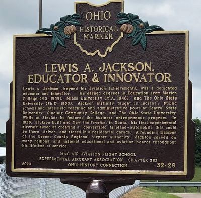 Lewis A. Jackson, Educator & Innovator side of marker image. Click for full size.
