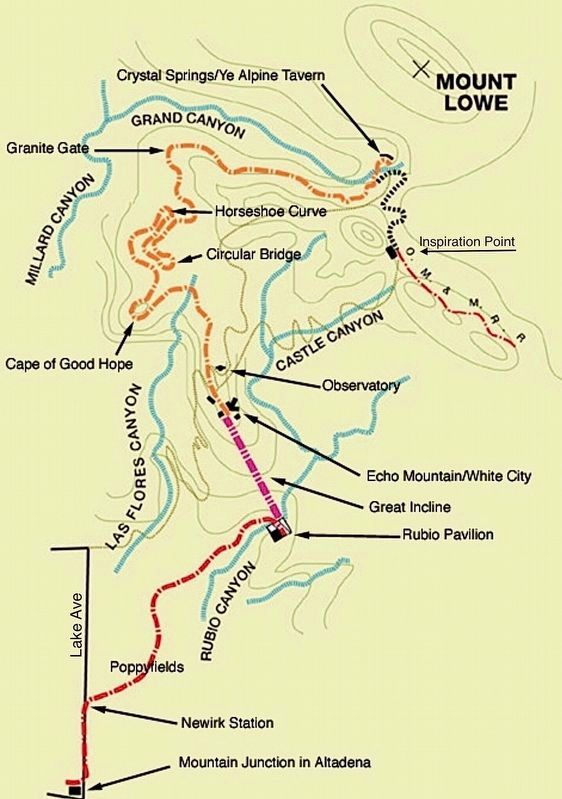 Mount Lowe Railway Map. Click for full size. Mount Lowe Railway Map image. Click for full size.