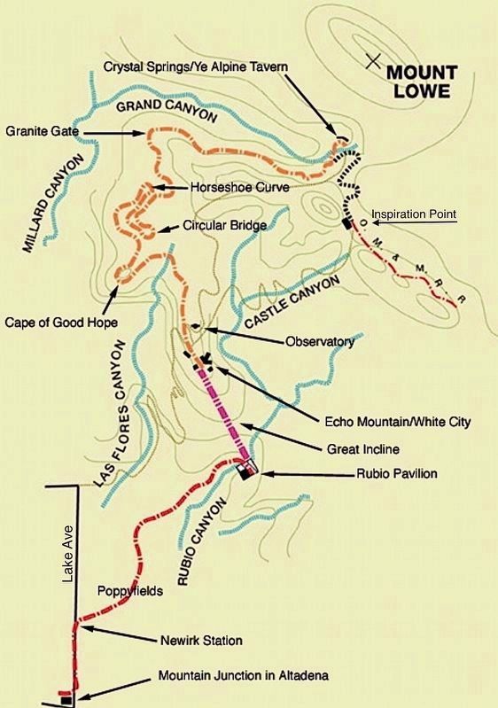 Mt Lowe Railway Map. Click for full size. Mt Lowe Railway Map image. Click for full size.