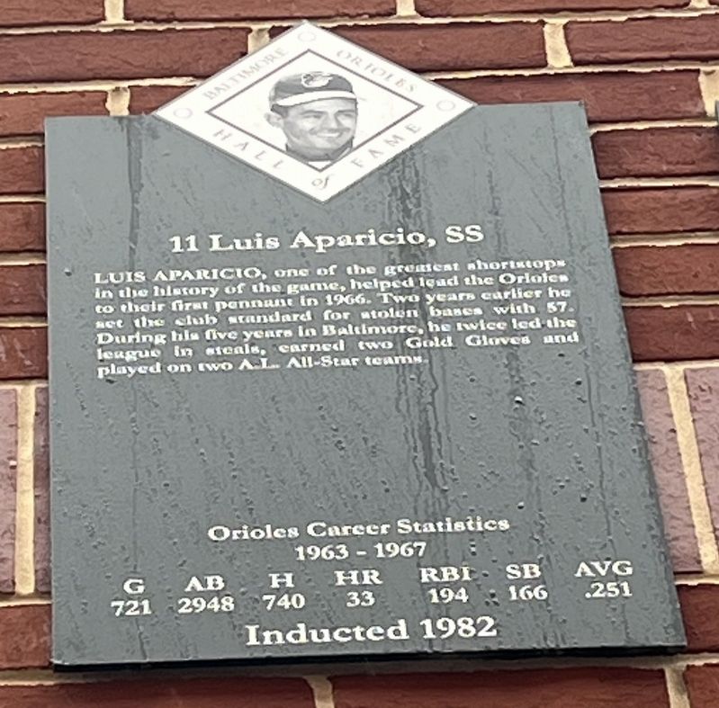 11 Luis Aparicio, SS Marker image. Click for full size.