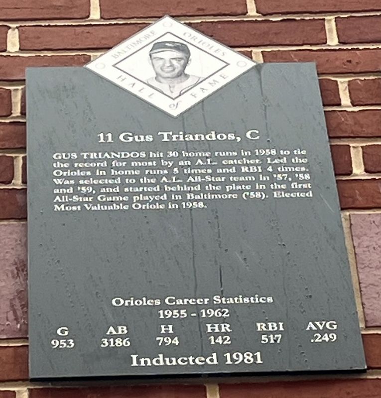 11 Gus Triandos, C Marker image. Click for full size.