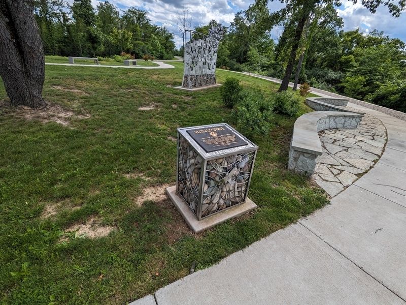 Covid-19 Pandemic Memorial Grove Marker. Click for full size. Covid-19 Pandemic Memorial Grove Marker image. Click for full size.