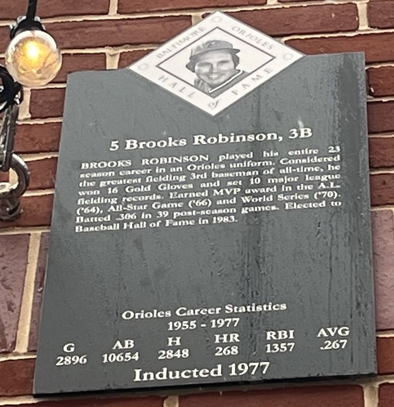 5 Brooks Robinson, 3B Marker image. Click for full size.