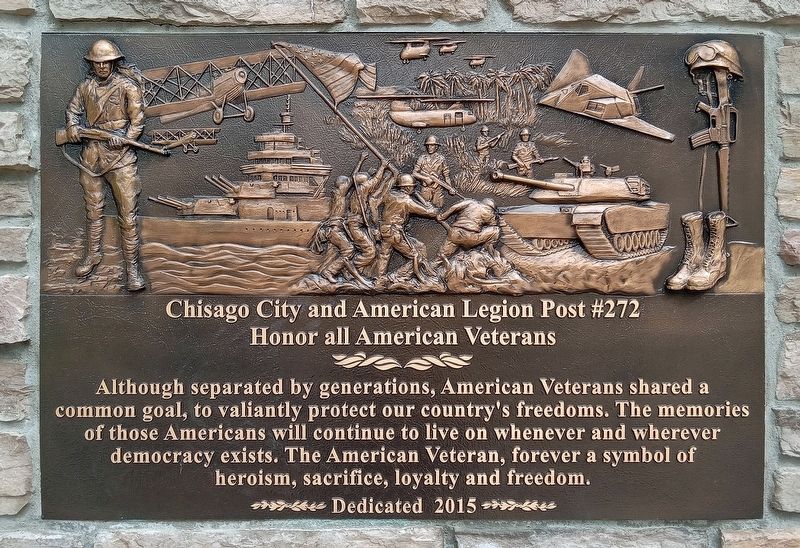 Honor all American Veterans plaque. Click for full size. Honor all American Veterans plaque image. Click for full size.
