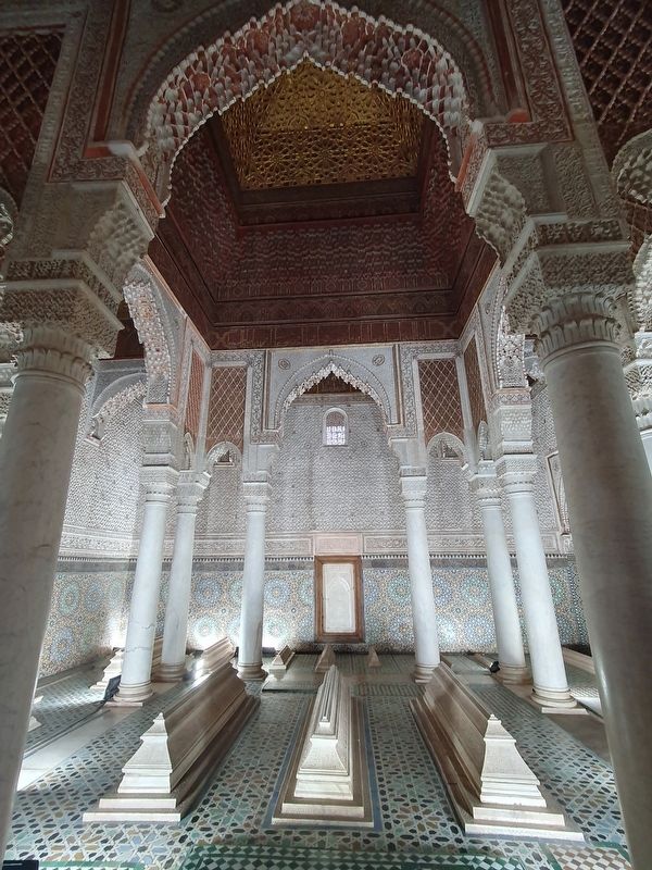 The Median Room or the Hall of the Twelve Columns at the Saadian Tombs. Click for full size. The Median Room or the Hall of the Twelve Columns at the Saadian Tombs image. Click for full size.