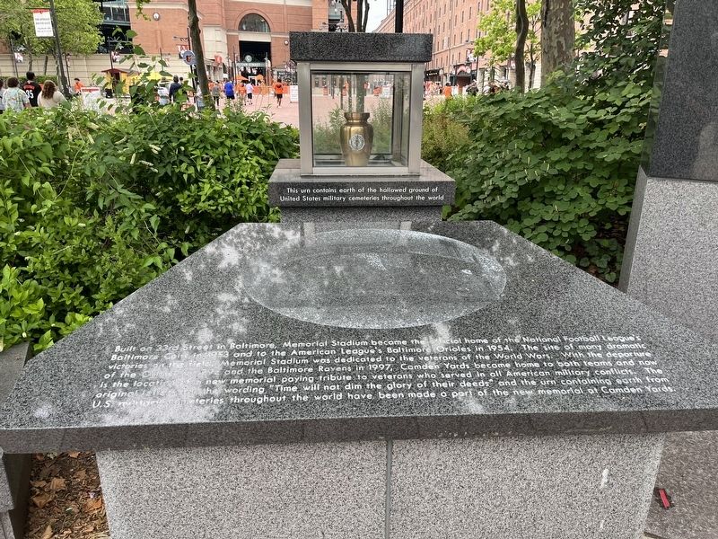 Memorial Stadium Marker. Click for full size. Memorial Stadium Marker image. Click for full size.