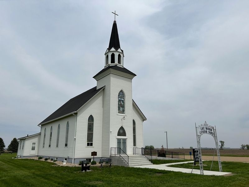 Lake Madison Lutheran Church & Marker. Click for full size. Lake Madison Lutheran Church & Marker image. Click for full size.