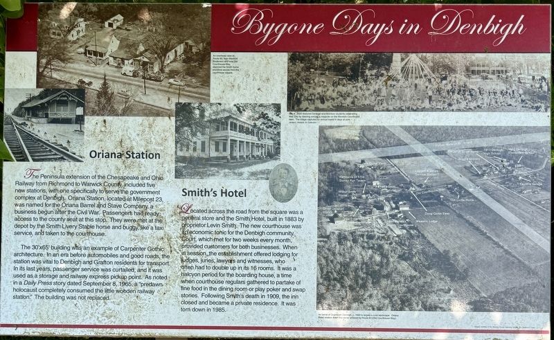 Bygone Days in Denbigh Marker image. Click for full size.
