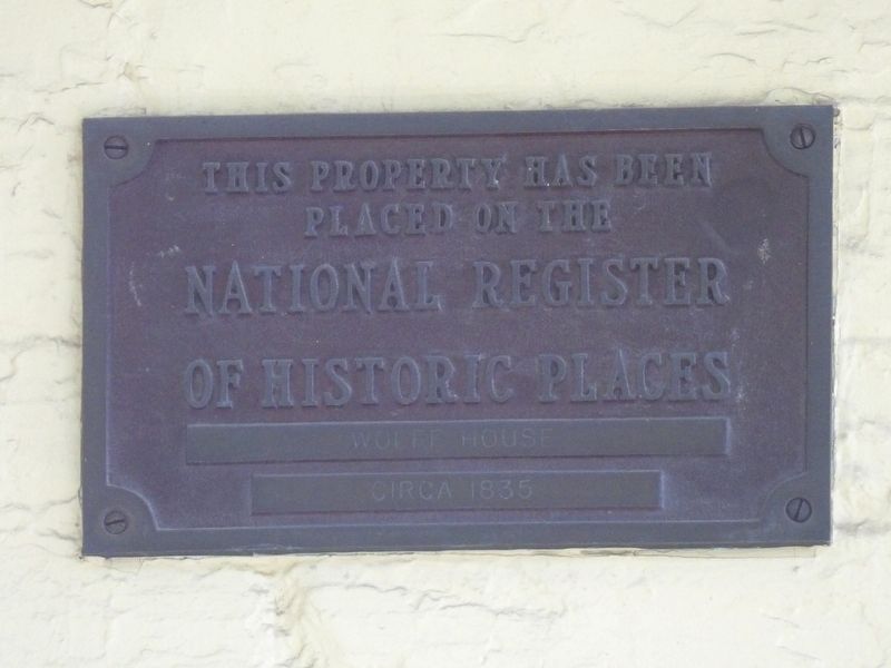 Wolff House Marker. Click for full size. Wolff House Marker image. Click for full size.