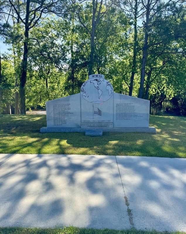 WW II Memorial. Click for full size. WW II Memorial image. Click for full size.
