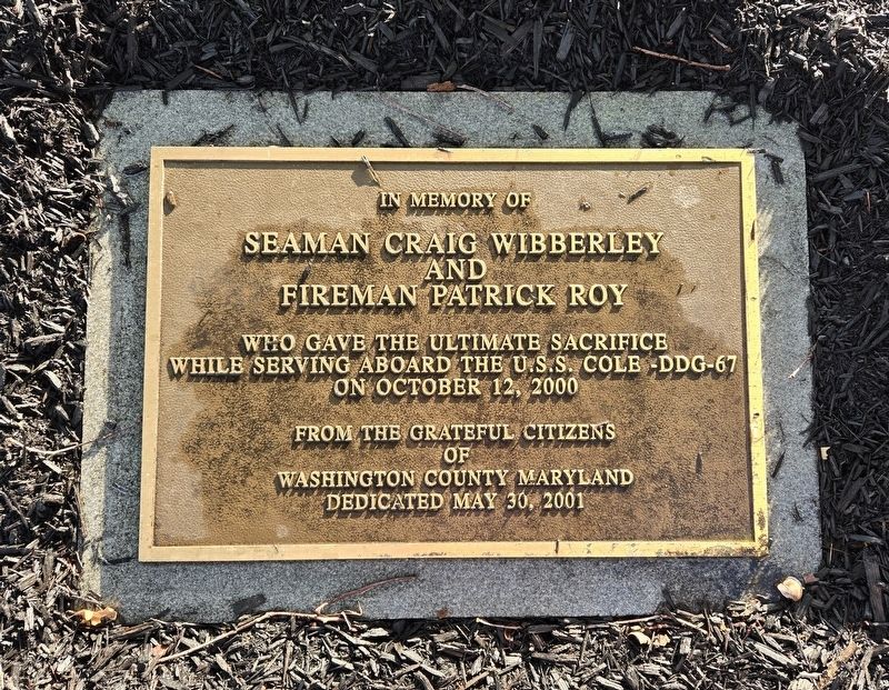 Seaman Craig Wibberley and Fireman Patrick Roy Marker image. Click for full size.