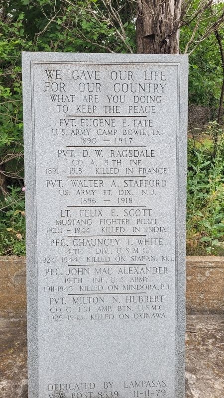 We Gave Our Life for Our Country Marker image. Click for full size.