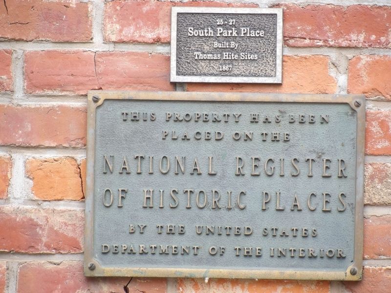 25-27 South Park Place Marker. Click for full size. 25-27 South Park Place Marker image. Click for full size.