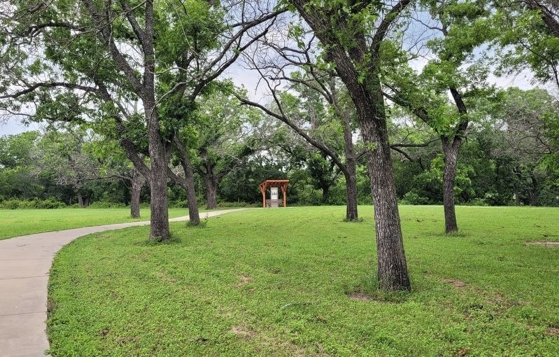 The view of the Native Inhabitants Marker in the park. Click for full size. The view of the Native Inhabitants Marker in the park image. Click for full size.