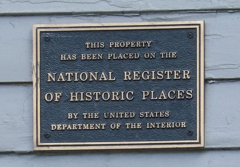 National Register of Historic Places Plaque. Click for full size. National Register of Historic Places Plaque image. Click for full size.