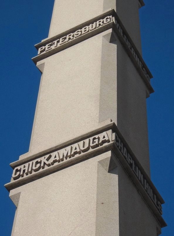 Soldiers and Sailors Monument Battles image. Click for full size.