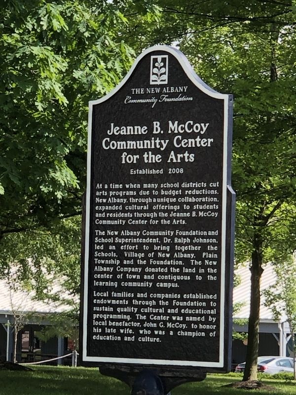 Jeanne B. McCoy Community Center for the Arts Marker image. Click for full size.