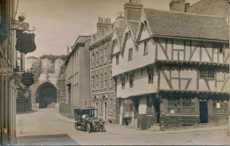 Lincoln - looking west from the marker site (albeit about a century earlier), towards East Gate. Click for full size. Lincoln - looking west from the marker site (albeit about a century earlier), towards East Gate image. Click for full size.