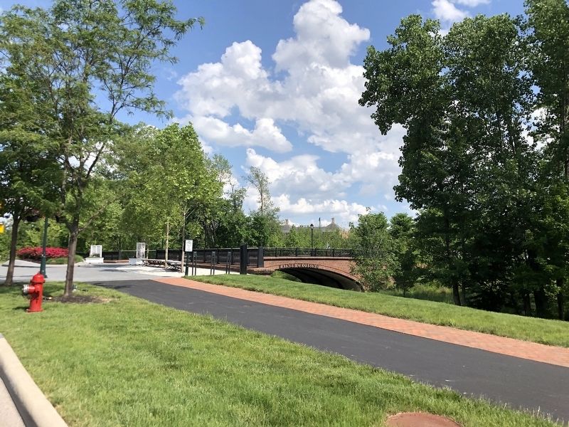The Raines Crossing pedestrian bridge. Click for full size. The Raines Crossing pedestrian bridge image. Click for full size.