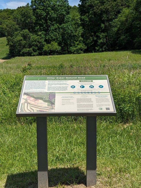 Miller Esker Natural Area Marker. Click for full size. Miller Esker Natural Area Marker image. Click for full size.