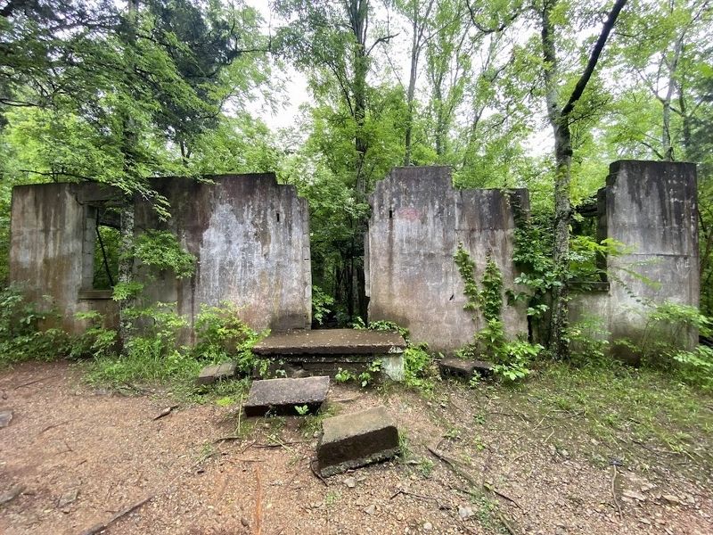 Ruins of the Newsom Crushed Stone and Quarry Company found on within the park image. Click for full size.
