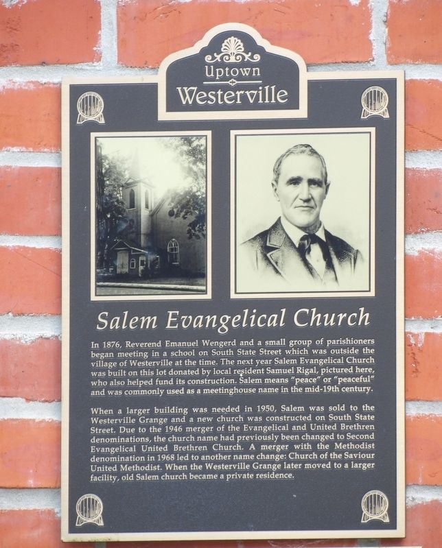 Salem Evangelical Church Marker. Click for full size. Salem Evangelical Church Marker image. Click for full size.