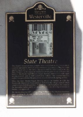 State Theatre Marker. Click for full size. State Theatre Marker image. Click for full size.