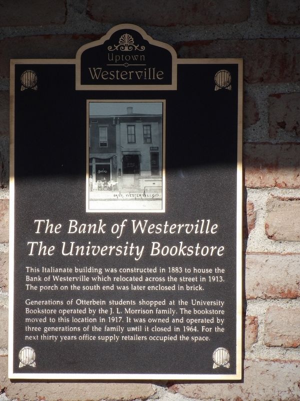 The Bank of Westerville / The University Bookstore Marker image. Click for full size.