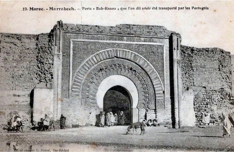 Bab Agnaw, or as on the postcard, “Bab-Knaou”. Click for full size. Bab Agnaw, or as on the postcard, “Bab-Knaou” image. Click for full size.