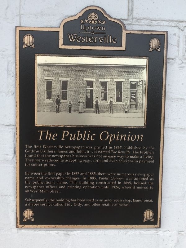 <i>The Public Opinion</i> Marker. Click for full size. <i>The Public Opinion</i> Marker image. Click for full size.