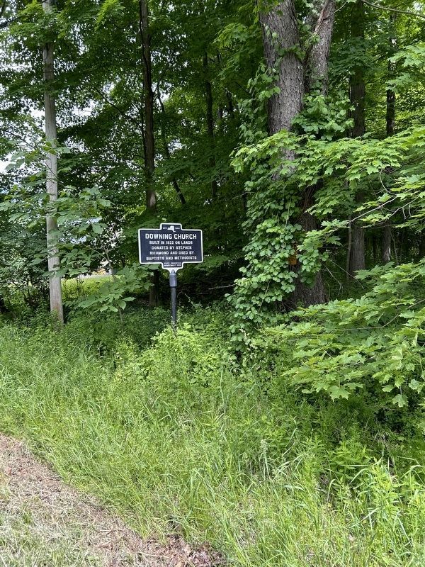 Downing Church Marker. Click for full size. Downing Church Marker image. Click for full size.