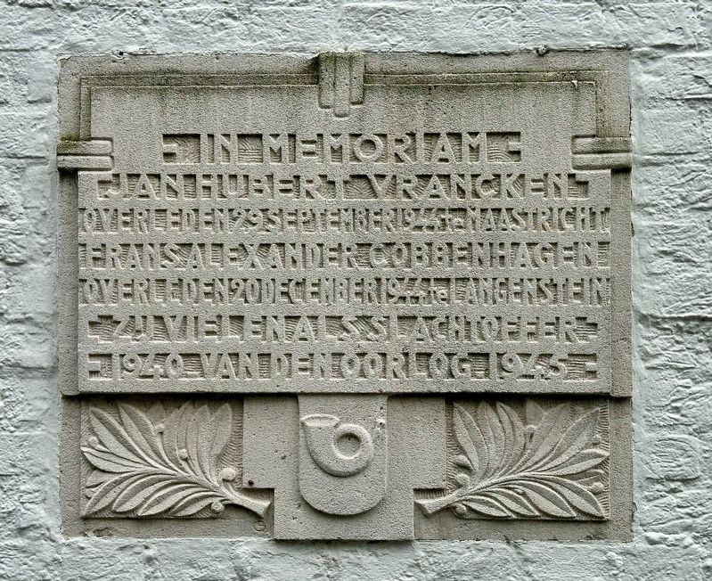 Jan Hubert Vrancken and Frans Alexander Cobbenhagen memorial Marker image. Click for full size.