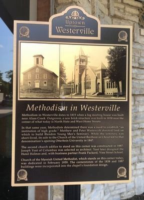 Methodism in Westerville Marker. Click for full size. Methodism in Westerville Marker image. Click for full size.