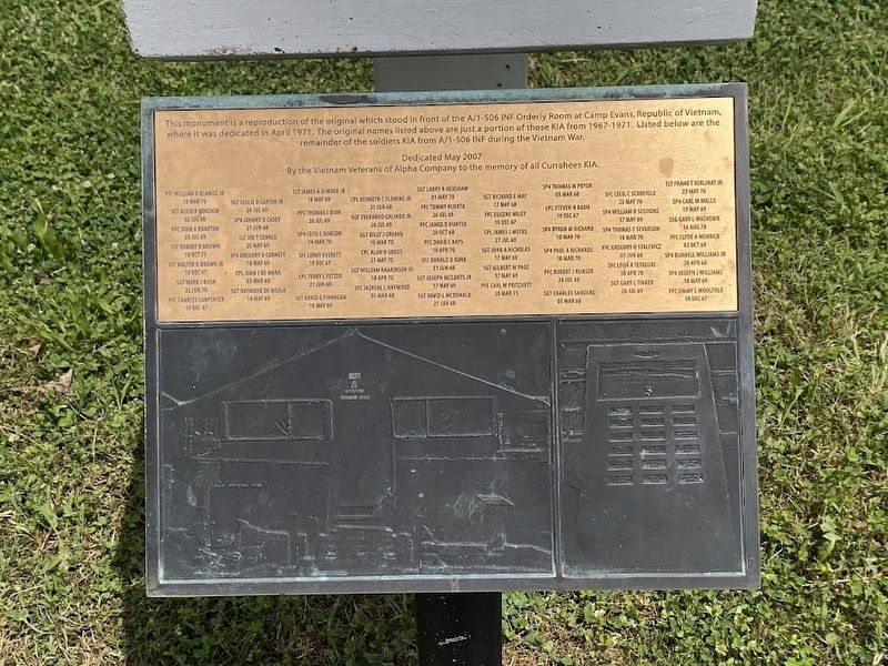 In Memory of the Men of Alpha Company Marker. Click for full size. In Memory of the Men of Alpha Company Marker image. Click for full size.