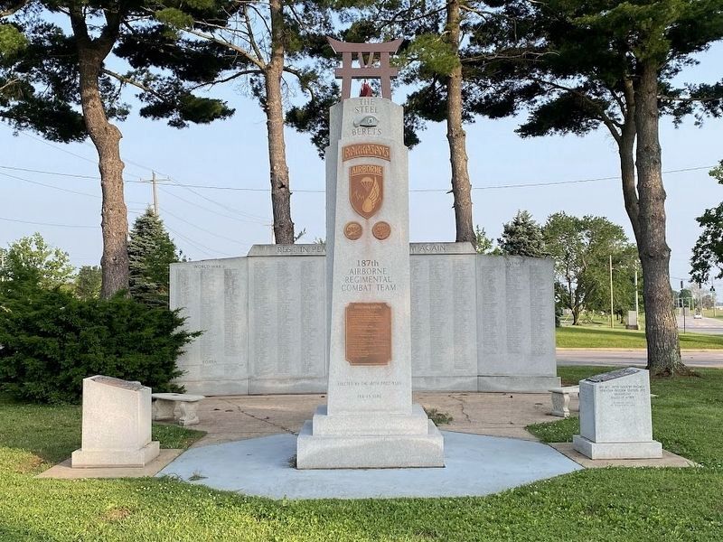 187th Airborne Regimental Combat Team Marker. Click for full size. 187th Airborne Regimental Combat Team Marker image. Click for full size.