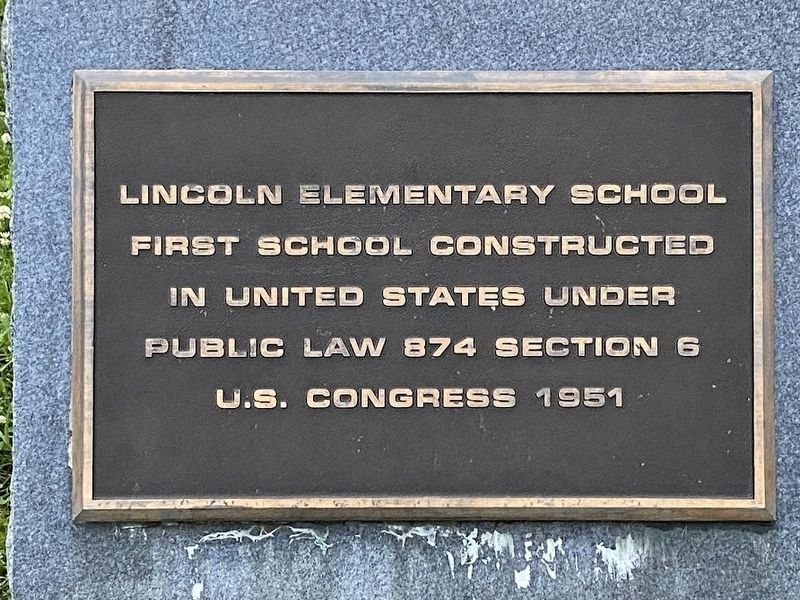 Lincoln Elementary School Marker. Click for full size. Lincoln Elementary School Marker image. Click for full size.
