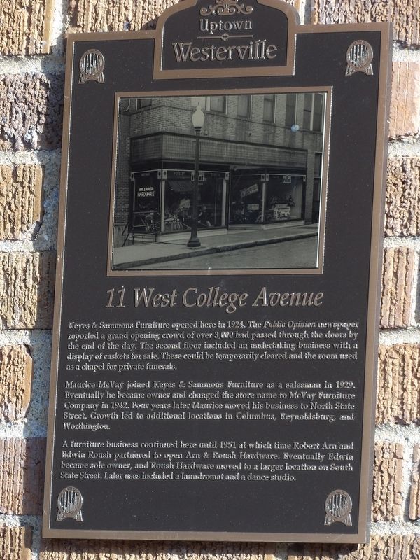 11 West College Avenue Marker image. Click for full size.