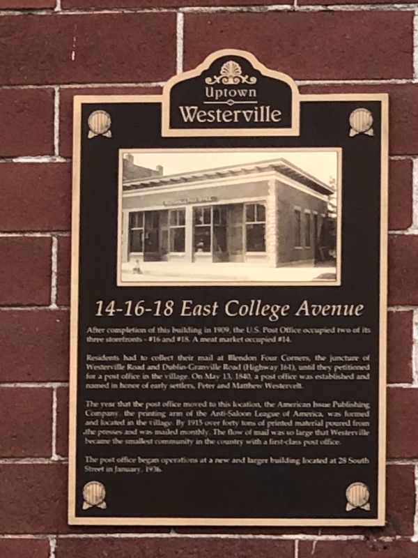 14-16-18 East College Avenue Marker. Click for full size. 14-16-18 East College Avenue Marker image. Click for full size.